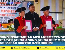 Usung Kebaharuan Mekanisme Pengisian Jabatan Jaksa Agung Jaksa Riky Musriza Raih Gelar Doktor Ilmu Hukum