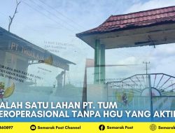 Salah Satu Lahan PT. TUM Beroperasional Tanpa HGU Yang Aktif
