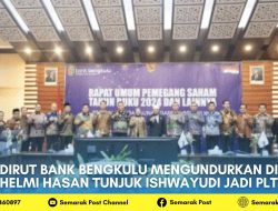 Dirut Bank Bengkulu Mengundurkan Diri, Helmi Hasan Tunjuk Ishwayudi Jadi PLT