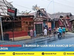 BREAKINGNEWS: 3 Rumah di Ujan Mas Hancur Diterjang Angin