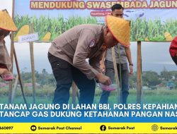 Tanam Jagung di Lahan BBI, Polres Kepahiang Tancap Gas Dukung Ketahanan Pangan Nasional