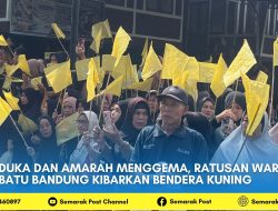 Duka dan Amarah Menggema, Ratusan Warga Batu Bandung Kibarkan Bendera Kuning