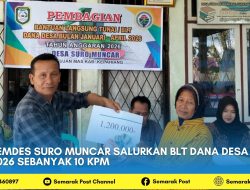 Pemdes Suro Muncar Salurkan BLT Dana Desa Tahun 2026 sebanyak 10 KPM