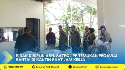Sidak Disiplin ASN, Satpol PP Temukan Pegawai Santai di Kantin Saat Jam Kerja