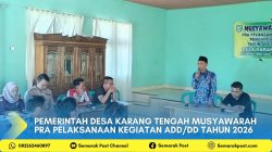 Pemerintah desa Karang Tengah Musyawarah Pra Pelaksanaan Kegiatan ADD/DD Tahun 2026