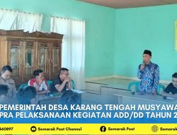 Pemerintah desa Karang Tengah Musyawarah Pra Pelaksanaan Kegiatan ADD/DD Tahun 2026