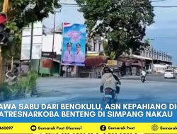 Bawa Sabu Dari Bengkulu, ASN Kepahiang diciduk Satresnarkoba Benteng di Simpang Nakau