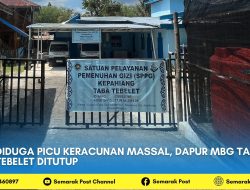 Diduga Picu Keracunan Massal, Dapur MBG Taba Tebelet Ditutup