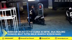 Terekam Jelas CCTV! Cuma 10 Detik, Dua Maling Gondol Beat Putih Milik Warga Bogor Baru