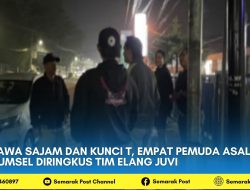 Bawa Sajam dan Kunci T, Empat Pemuda Asal Sumsel Diringkus Tim Elang Juvi