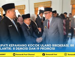 Bupati Kepahiang Kocok Ulang Birokrasi, 88 Pejabat Dilantik: 8 Demosi dan 19 Promosi